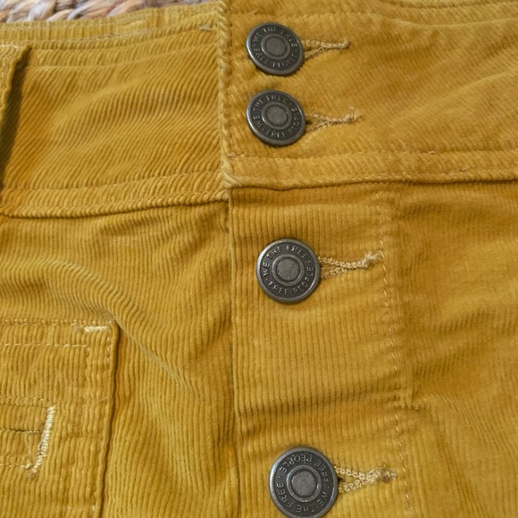 FREE PEOPLE Yellow Corduroy Skirt - Picture 5 of 6